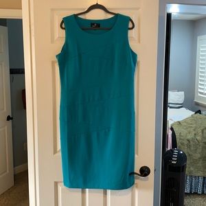 Size 16, teal, sleeveless dress